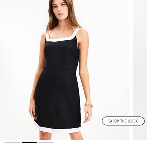 LOFT Black and White Mini Dress